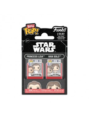 Figuras de vinilo Bitty POP! de Princesa Leia y Han Solo