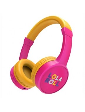 Auriculares Energy Sistem LoL&Roll Pop en color rosa y amarillo