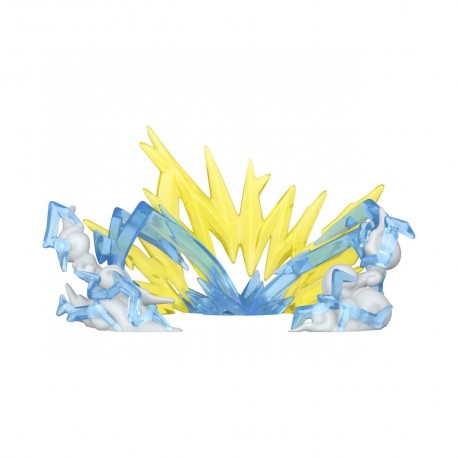 Figura POP! Lightning con efecto de relámpagos en amarillo y azul