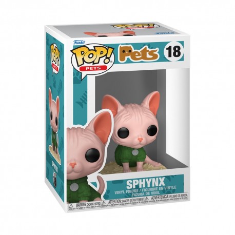 Funko Pop! Pets Sphynx en caja ilustrada