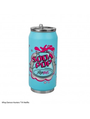 Termo Soda Pop 400ml KPop Demon Hunters, color azul