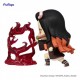 Figura Nezuko Kamado 7 cm con efecto de llamas rojas