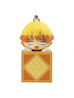 Figura Zenitsu Agatsuma 10 cm sobre cubo decorativo
