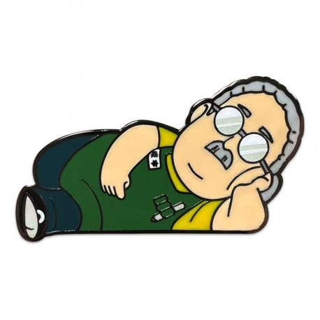 Pin's émaillé Sakamoto allongé, 5 cm