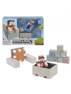 Set de figura Minecraft Vagoneta Explosiva de Mattel