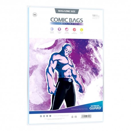Pack de 100 pochettes pour comics Ultimate Guard taille magazine