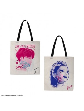Bolsa Tote Rumi & Jinu Kpop Demon Hunters con diseño de personajes