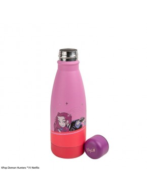 Mini Botella de agua Kpop Demon Hunters rosa y morada