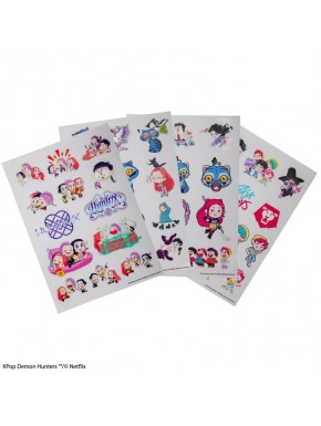 Pack de 4 folhas de autocolantes Kpop Demon Hunters