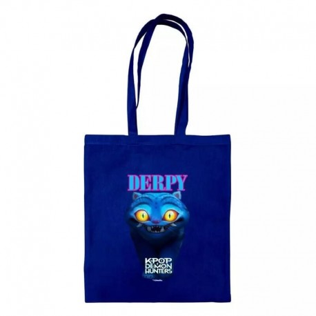 Bolsa Tote Azul Marinho com design de Derpy de Kpop Demon Hunters
