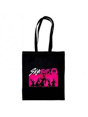 Bolsa tote negra Saja Boys con diseño Kpop Demon Hunters