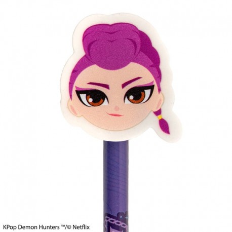 Lápis com borracha Rumi KPop Demon Hunters roxo