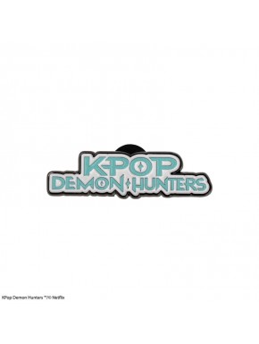 Pin's KPop Demon Hunters avec design turquoise et blanc