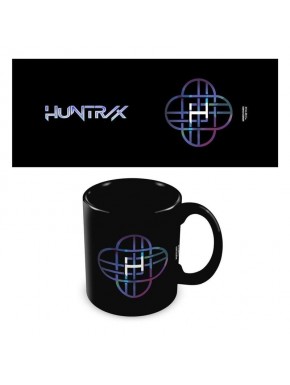 Taza negra con logo Huntrix KPOP Demon Hunters