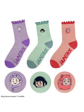 Pack de 3 calcetines HUNTR X KPop Demon Hunters multicolor