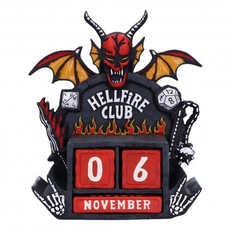 Calendario perpetuo Hellfire Club de Stranger Things 15 cm