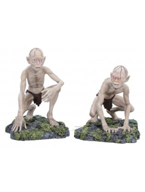 figuras de Gollum y Smeagol sobre bases rocosas