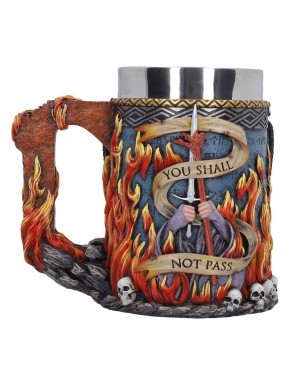 Jarro El Señor de los Anillos Balrog con diseño de llamas