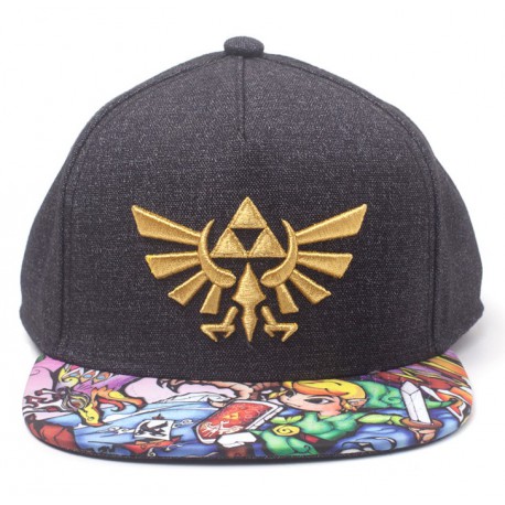 Cap Baseball Zelda Trifuerza Winged Black Woods