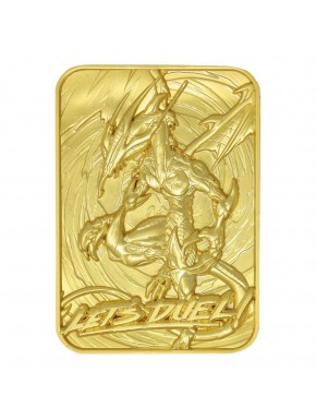 Réplica dorada de la carta Stardust Dragon de Yu-Gi-Oh!