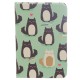 Book Striped Hard Cover with Rubber - Cat Feline Fine