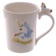 Taza de Cerámica con Unicornio pequeño en el Asa