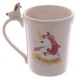 Taza de Cerámica con Unicornio pequeño en el Asa