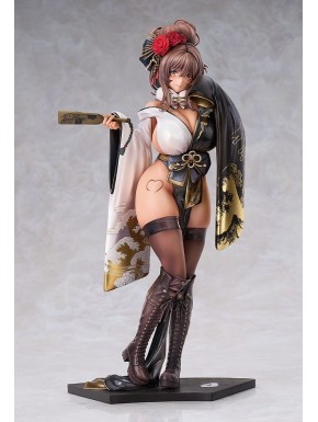 Estatua de PVC de Noir, Black Rabbit, 25 cm con base decorativa