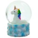 Bola de Agua con Nieve Unicornio con Arco Iris sobre Nube