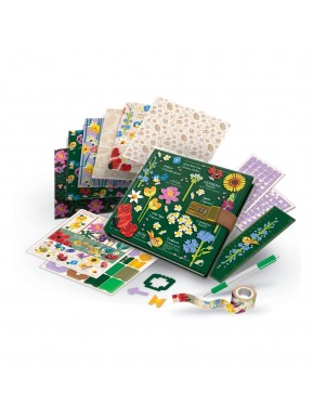 Journal LEGO avec décoration florale et accessoires