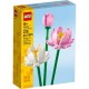 Conjunto de construção LEGO Flores de Lótus em tons de rosa e branco