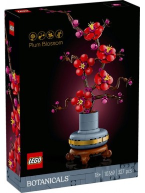 Caixa e design do conjunto LEGO Icons Flor de Ameixa