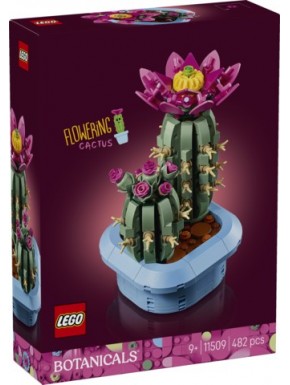 Set LEGO Botanicals Cactus en Fleur sur base bleue