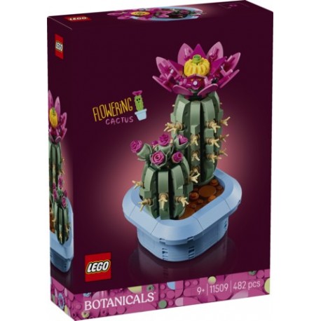 Set LEGO Botanicals Cactus en Fleur sur base bleue
