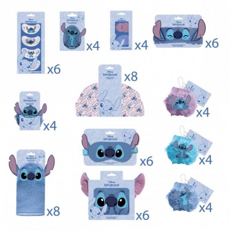 Set de cuidado personal azul de Stitch con varios artículos