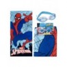 Ensemble Serviette et Lunettes de Natation Spiderman - Bleu Foncé