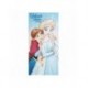 Serviette bleue Frozen avec Anna et Elsa et lunettes de natation
