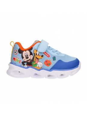 Zapatillas azules de Mickey Mouse con luces para niños