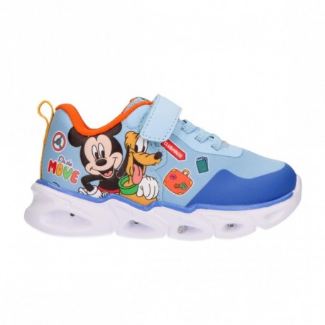 Zapatillas azules de Mickey Mouse con luces para niños