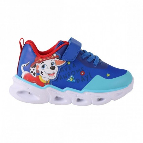 Deportiva azul con luces y diseño de Paw Patrol