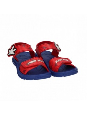 Sandalias de playa Mickey Mouse para niños en rojo y azul
