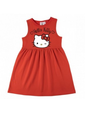 Vestido vermelho Hello Kitty para meninas