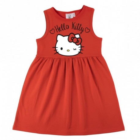 Vestido vermelho Hello Kitty para meninas