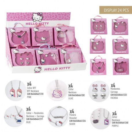 Set de bijoux Hello Kitty avec colliers et boucles d'oreilles