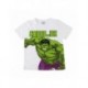 Camiseta branca de manga curta Hulk para crianças