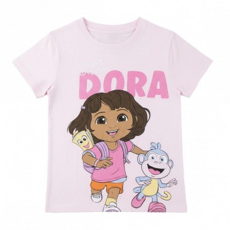 T-shirt rose Dora l'Exploratrice pour filles