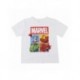T-shirt blanc Marvel pour enfants avec Captain America, Iron Man, Hulk et Spider-Man