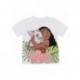 T-shirt blanc enfant avec impression de Moana et Pua