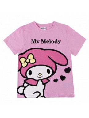 Camiseta rosa Hello Kitty My Melody para meninas