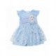 Robe bleue Elsa avec flocons de neige argentés